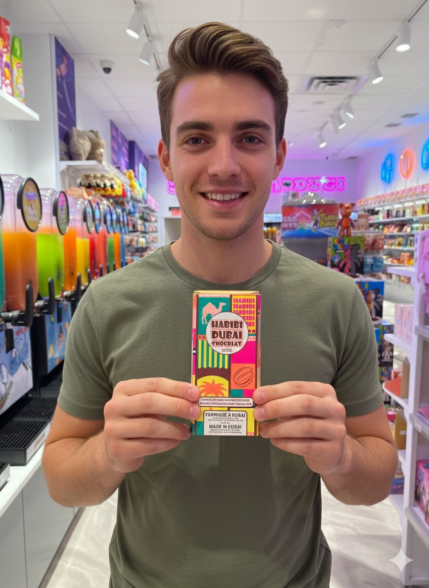 Habibi Dubai Chocolat – Chocolat Noir Knafeh Pistache (Kunafa Pistachio Dark Chocolate) 200g