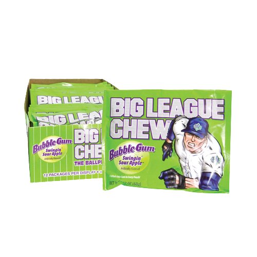 Big League Chew - Gum - Swingin Sour Apple - 60g