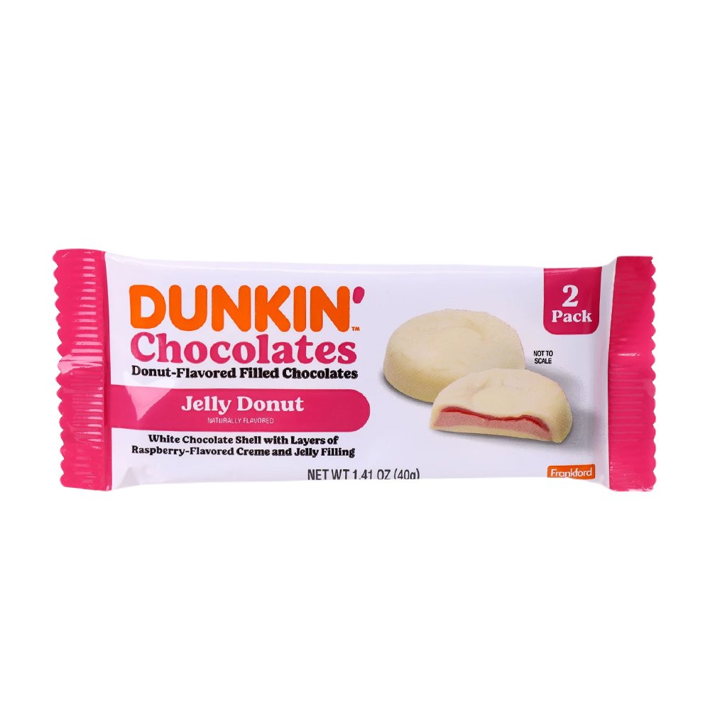 Dunkin" - Chocolats fourrés à saveur de beignet - Jelly Donut - 40g