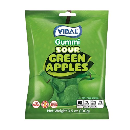 Vidal - Sour Green Apple - 100g - Sugar Daddy's